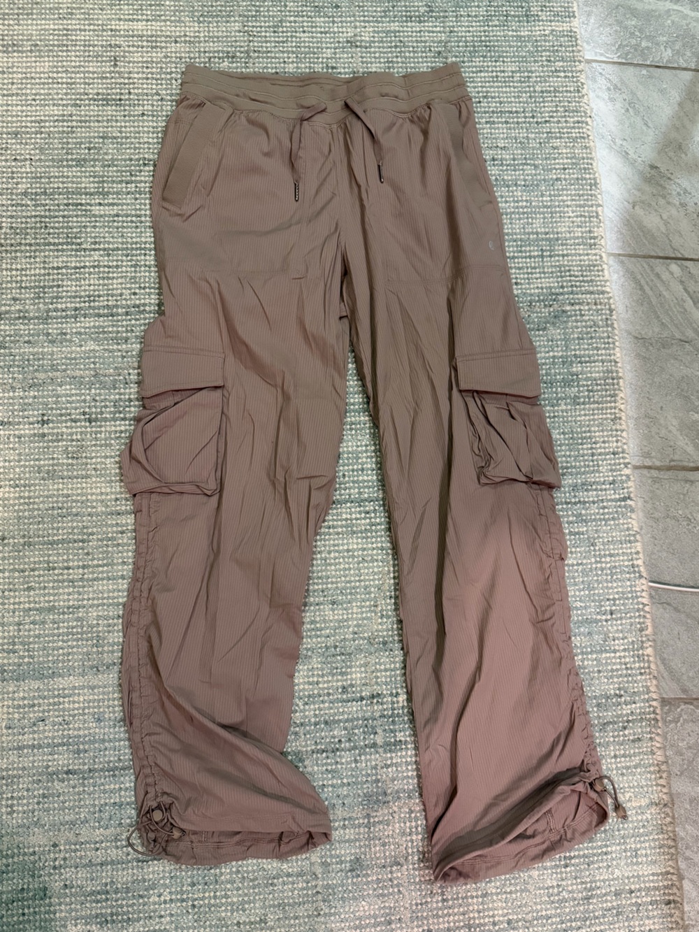 Dance studio relaxed fit mid rise Cargo Jogger Pants with Drawstring Hem
